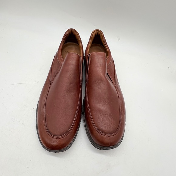 Allen Edmonds Weekender Men's 11.5B Brown Chili Leather Slip On Loafer Shoes - Picture 3 of 11